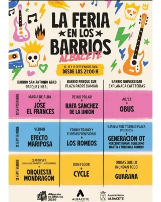 Cartel de la Feria en los Barrios 2026